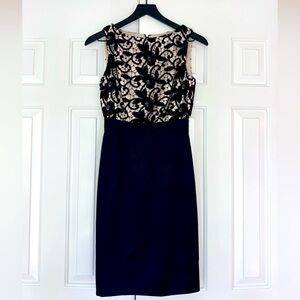 Kay Unger Silk and Lace Cocktail Dress, Size 2